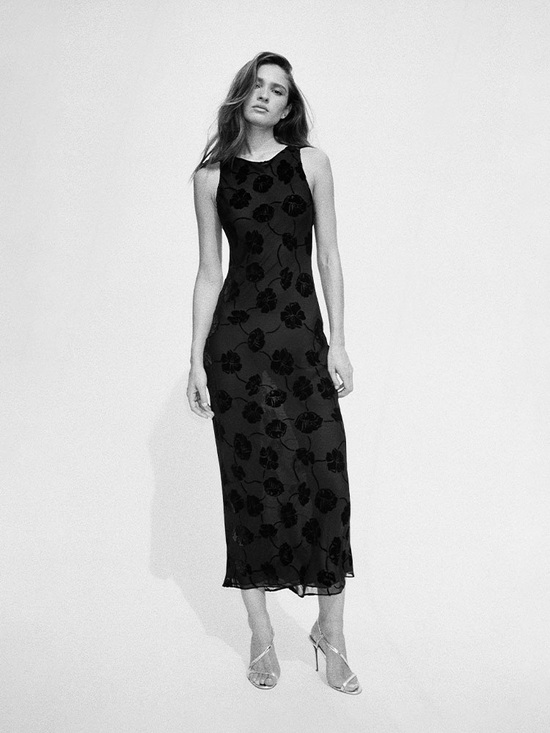 Realisation Par Dresses & Skirts - Réalisation Par The Carla Floral Midi Dress in Black